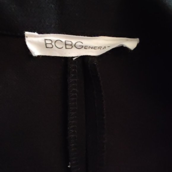 BCBGeneration Sleeveless Blazer Cocktail Dress Size 6 Black Mini Button Collar - Picture 4 of 10